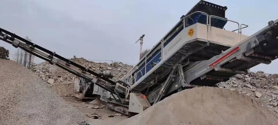 La roca portátil utilizó la pista móvil de la trituradora MR110 Z EVO2 montada hecha en 2018