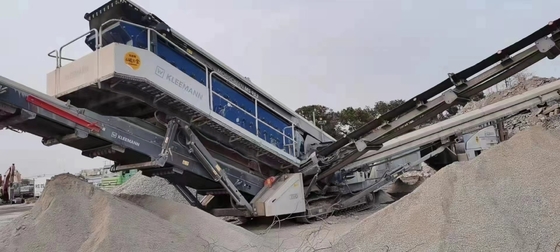 La roca portátil utilizó la pista móvil de la trituradora MR110 Z EVO2 montada hecha en 2018