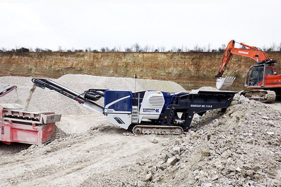 Trituradoras de mandíbula portátiles usadas montadas pista bujía métrica 110 R EVO 248 kilovatios