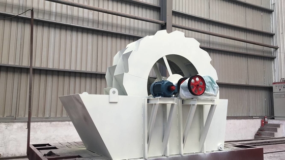 Lavadora espiral de la arena del oro de la máquina 7.5kw 180 TPH del tamiz vibratorio de la rueda