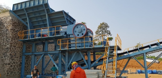 Móvil de piedra del eje excéntrico 55Kw PE500 x 750 de la máquina de la trituradora de mandíbula de la grava