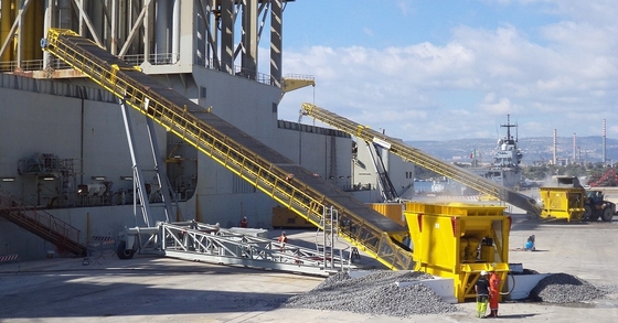 PU que envía el móvil resistente del arena y grava del transportador de correa 15Kw B1600