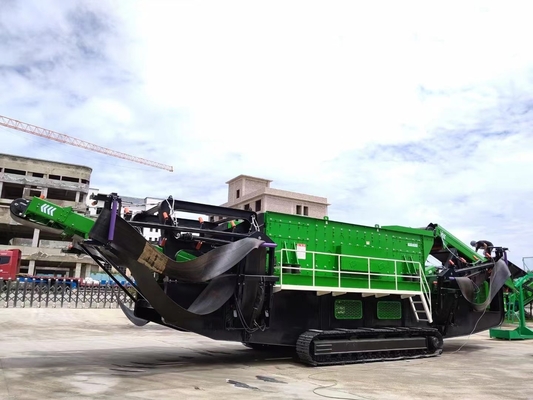 transportador concreto portátil móvil de la máquina 180 TPH de la trituradora de la correa eslabonada 50Kw